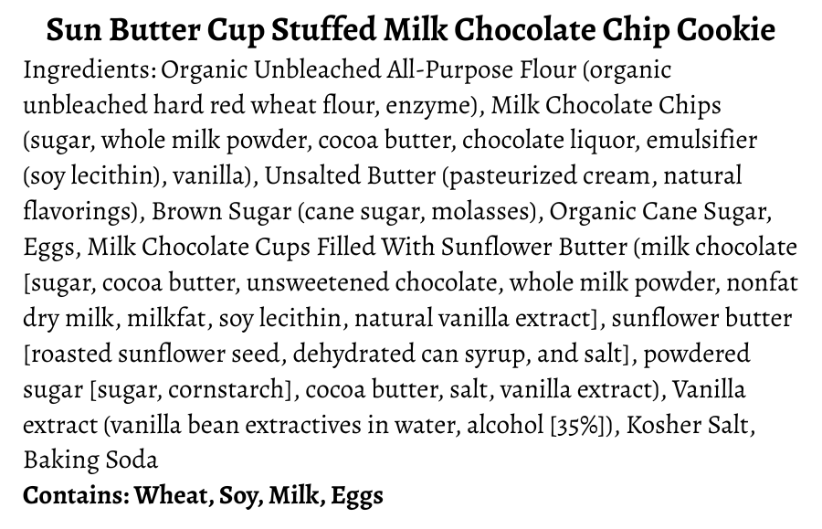 Sun Butter Cup Stuffed Milk Chocolate Chip Cookie - Image 5